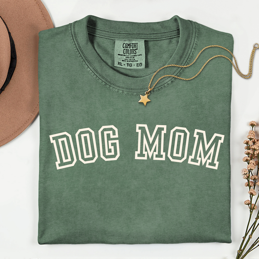 dog mom varsity tshirt - The Happy Floof